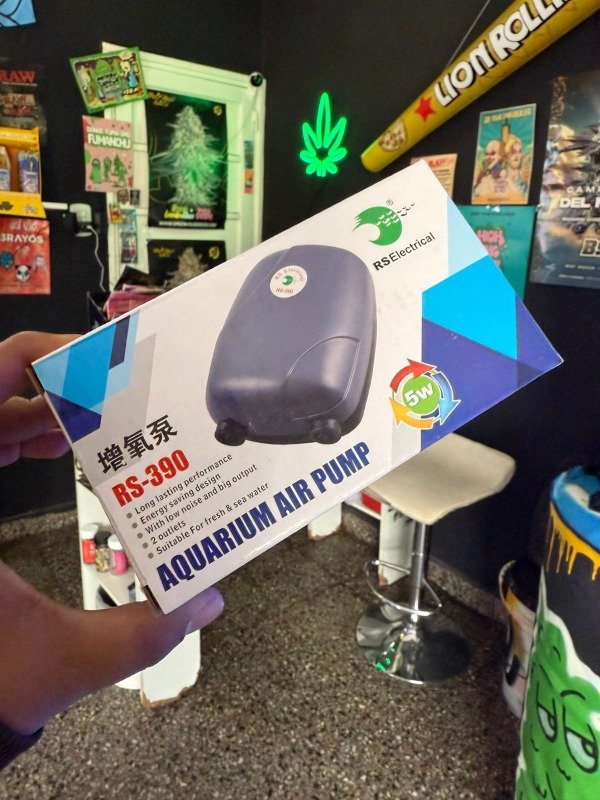 Producto - AIREADOR PARA HIDROPONIA 2 SALIDAS 220V - 3.5L/min 5W + 2 PIEDRAS DIFUSORAS