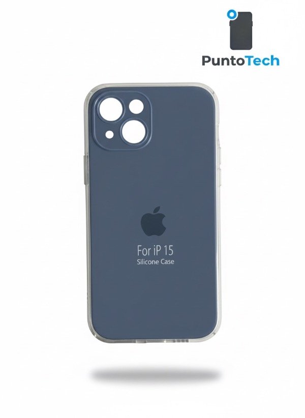 Producto - Silicon case iPhone 15 gris azulado
