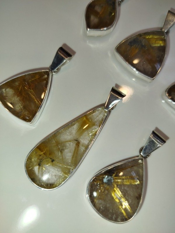 Producto - DIJES DE CUARZO RUTILADO EN PLATA 925