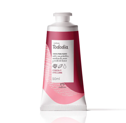 Producto - Crema nutritiva para manos Tododia cereza y avellana - 50 ml - Tododia