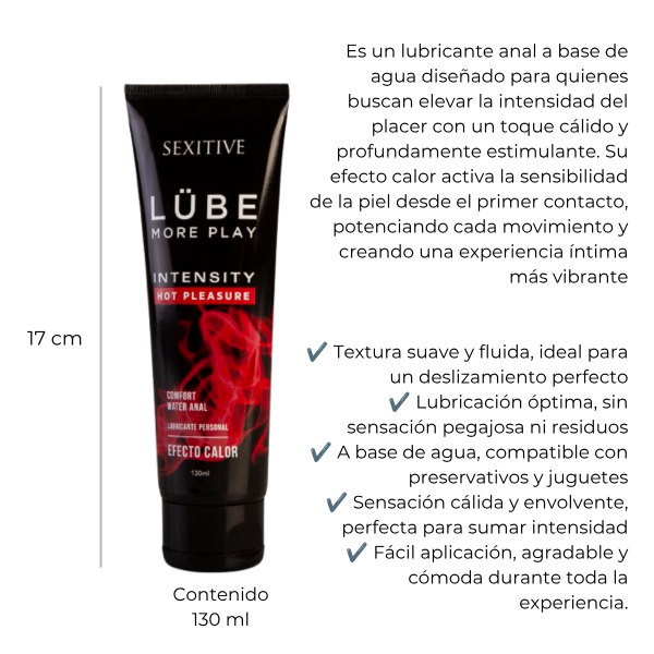 Producto - Gel lubricante Anal Efecto calor Lube Sexitive 130ml - 1