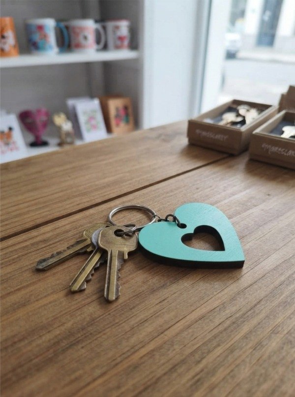 Producto - Llavero Corazón calado / Verde Aqua - 0