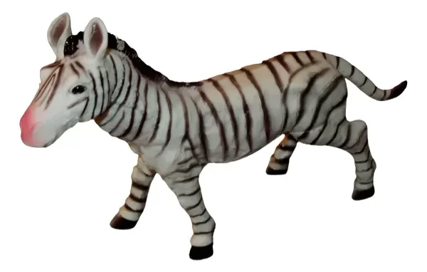 Producto - Pata Para Pegar! Cebra De Goma Blanda 28 Cm Largo (1)