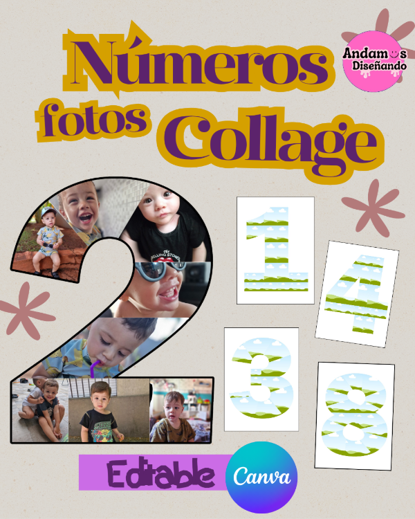 Producto - NÚMEROS CON FOTOS COLLAGE