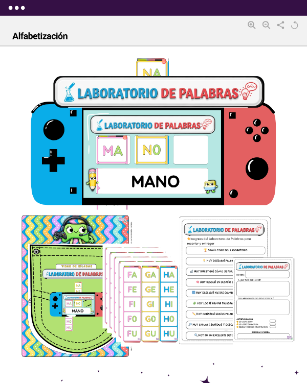 Producto - LABORATORIO DE PALABRAS - APRENDIZAJE BASADO EN JUEGOS