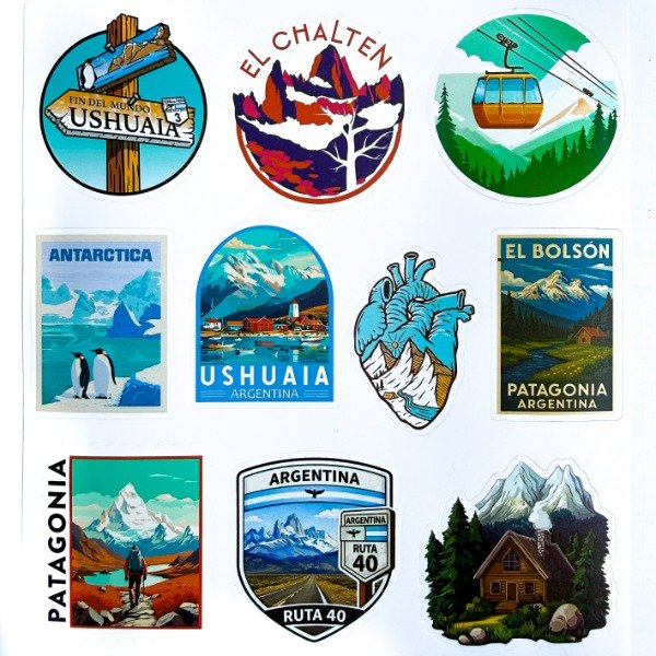 Plancha de Stickers Patagonia - Mates and Chill