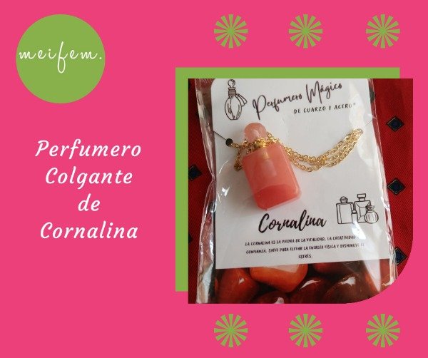 Producto - Perfumero Colgante de Cornalina (2 modelos distintos)