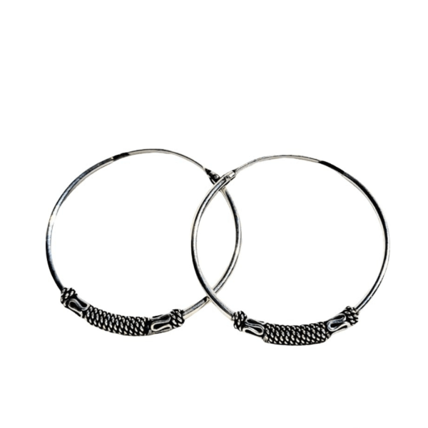 Producto - Argollitas Bali - 2,5 cm - Plata 925