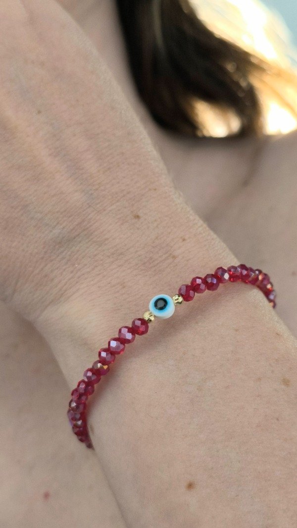 Producto - Pulsera Ojo Turco Cristal Rojo
