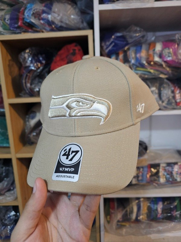 Seattle Seahawks Camel '47 Brand MVP Adjustable Velcro Team