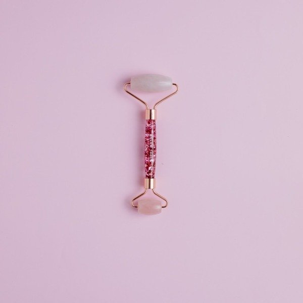 Producto - Roller de Cuarzo Rosa GLITTER