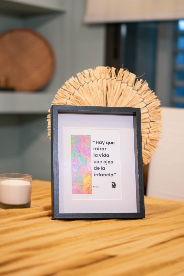 Producto - Marco Box mini con frase de Matisse