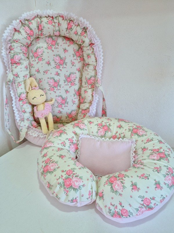 Producto - Set esencial Flores beige con rosa