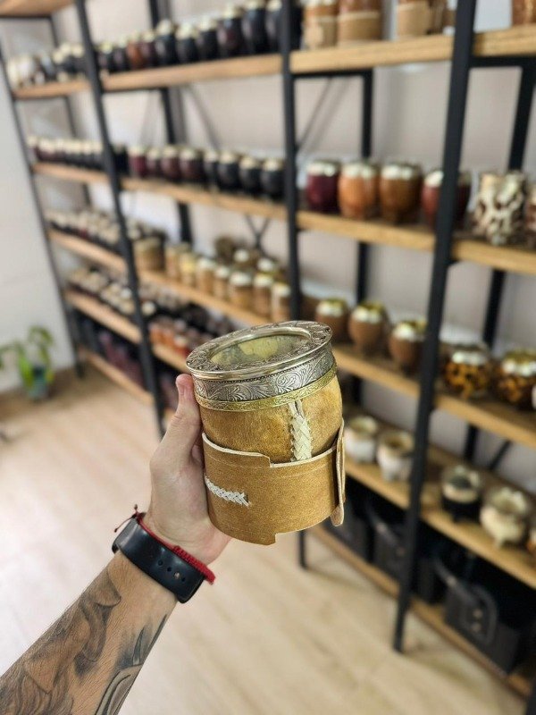 Producto - IMPERIAL CUERO CRUDO CON POSAMATE Y COSTURA EN TIENTO