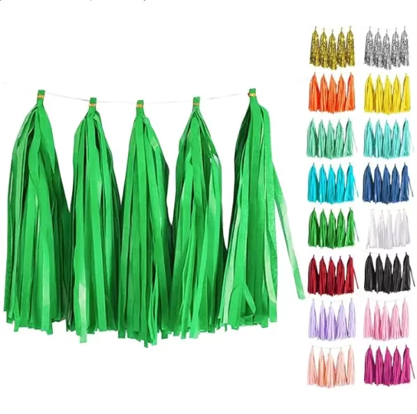 Producto - BORLAS DE PAPEL DE SEDA X 8 VERDE PINO