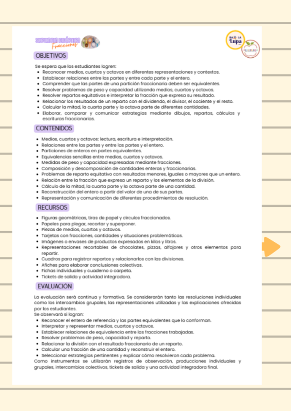 Producto - Secuencia Didáctica Fracciones I 4to grado - 5