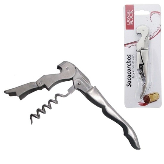 Producto - SACACORCHO 2 TIEMPOS ACERO CRYSTAL ROCK