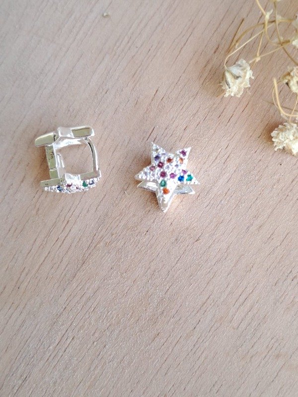 Producto - ABA0176 Aro Cubano Estrella Micropave colores chico