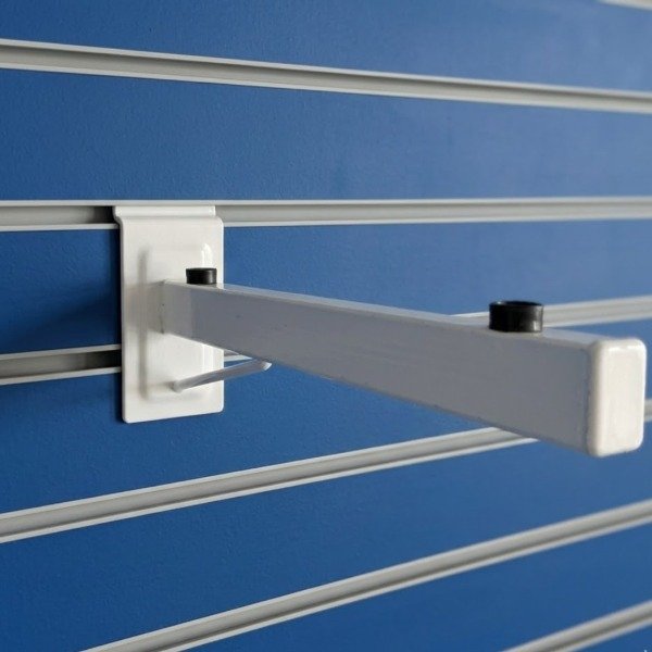Producto - mensula de 28 cm panel ranurado blanca Reforzado x 10 unidades