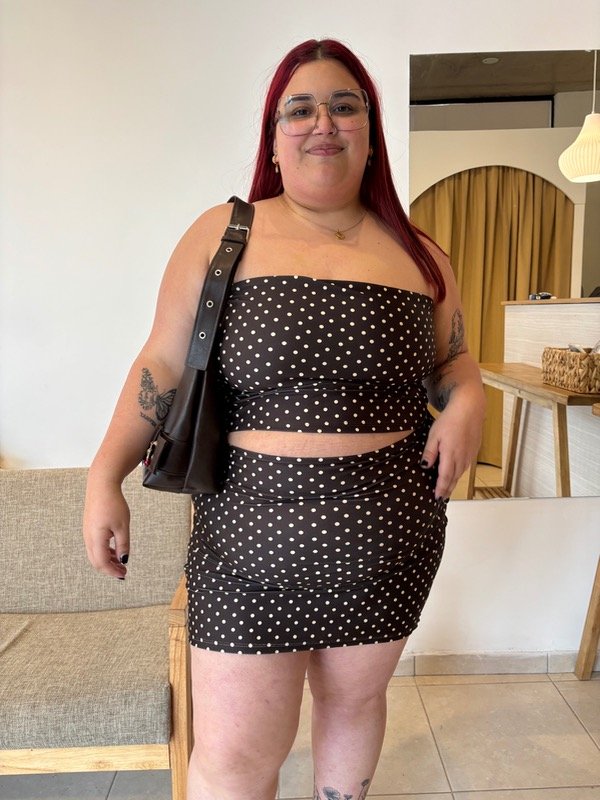 Producto - Mini lunares marron