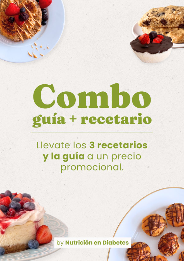 Producto - COMBO RECETARIOS + GUÍA INFORMATIVA DIABETES, INSULINORESISTENCIA Y PREDIABETES
