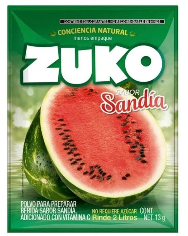 Producto - Zuko sabor sandia un sobre 13 gr