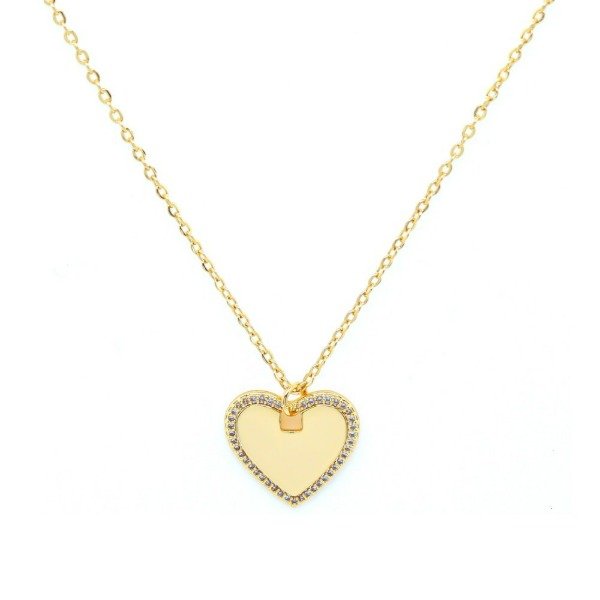 Producto - Collar dorado con corazón acero las Oreiro love 20p-30751