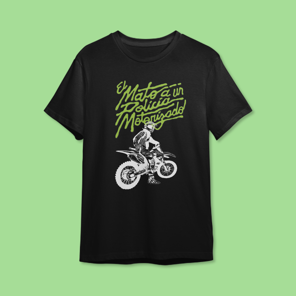 Producto - El mató a un policía motorizado - Remera 'Moto' (Negro)
