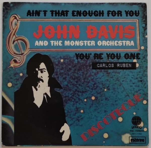 Producto - JOHN DAVIS and Monster Orch. Ain't That Enough For You Simple 7" PS Brasil 1978