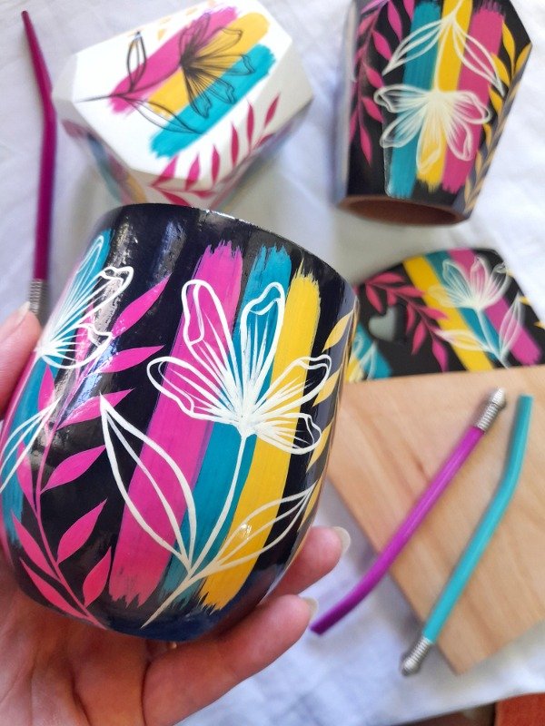 Producto - Mate Roma Pera Grande negro EN STOCK