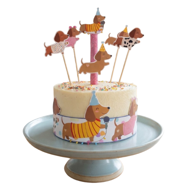 Producto - Perro Salchicha Combo para Decorar la Torta - 0