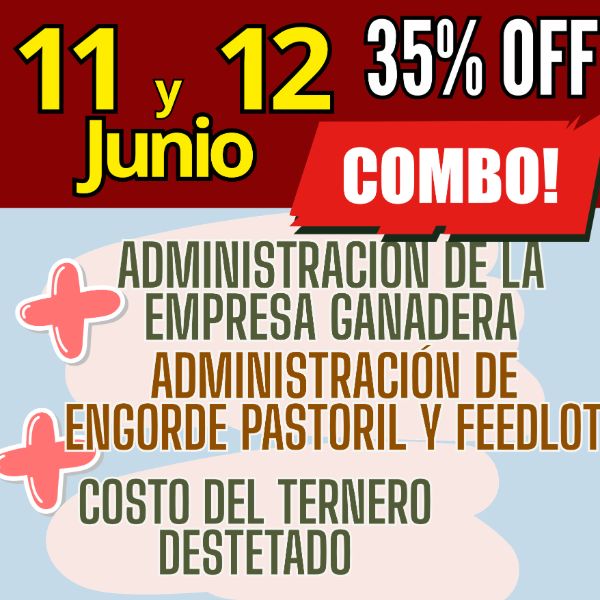 Producto - COMBO 3 CURSOS:Gestión Ganadera + Costo del Ternero + Engorde Pastoril y Feedlot