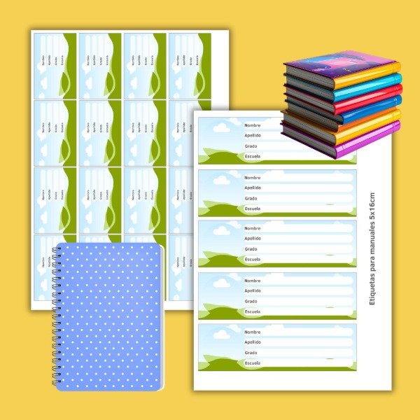Producto - Kit de Etiquetas Escolares EDITABLES en CANVA