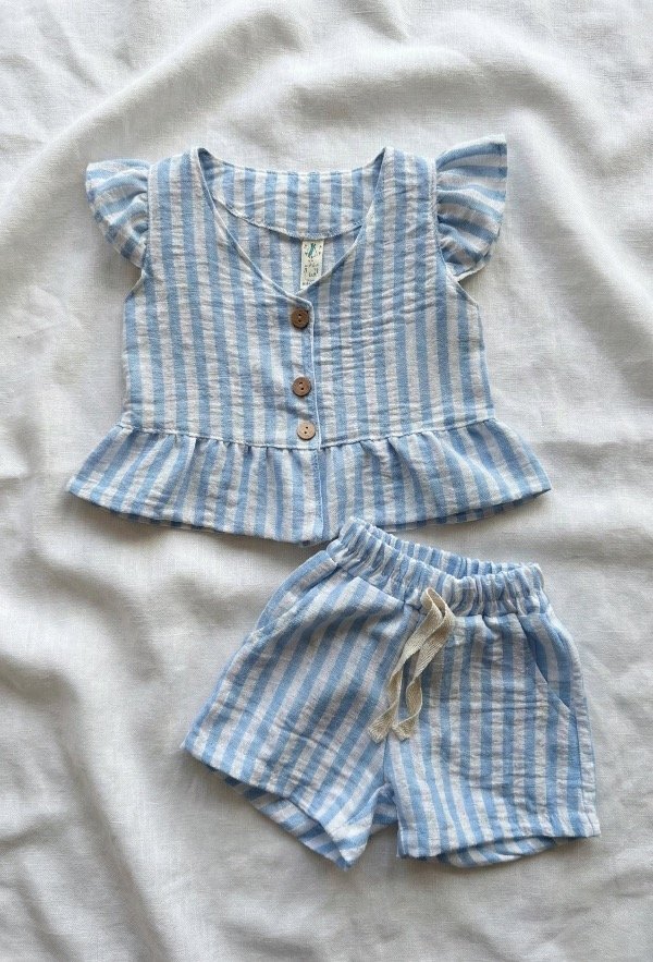 Producto - CONJUNTO LINO BEBA - CELESTE