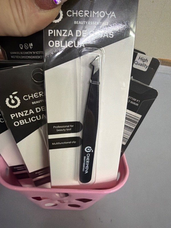 Producto - Pinza para depilar cejas punta oblicua cherimoya