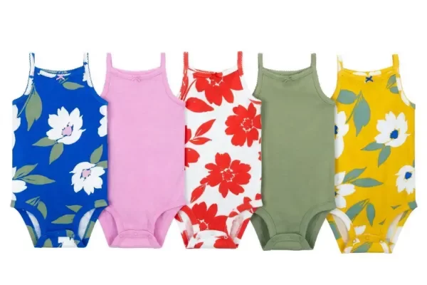 Producto - Pack de 5 bodies Carter's musculosa con flores - 1