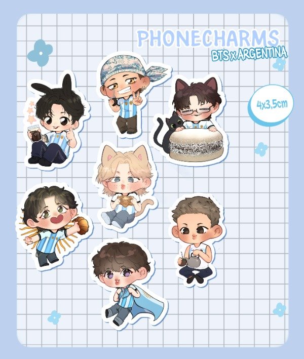 Producto - Phone Charms Acrílico BTS x Argentina - 0