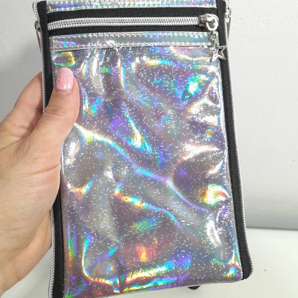 Producto - Porta celular colgante plata