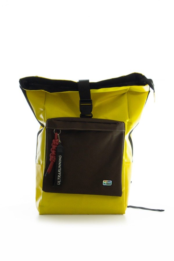 Producto - Mochila XL TRIP - LONA Amarilla y Marron
