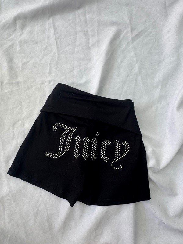Producto - Short juiccy negro strasss