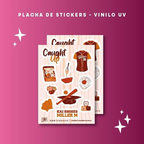 Producto - Planchita stickers VINILO - Caught Up / Perdiendo el control / WINDY CITY SERIES