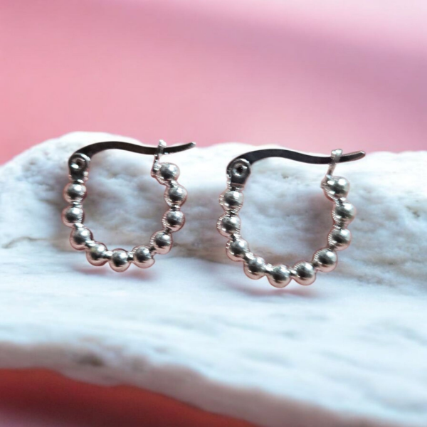 Producto - Argollitas bolitas acero blanco 1cm