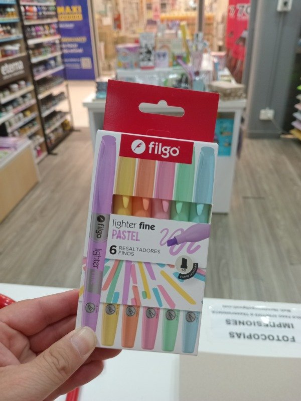 Producto - Resaltador filgo pastel finex 6 unidades