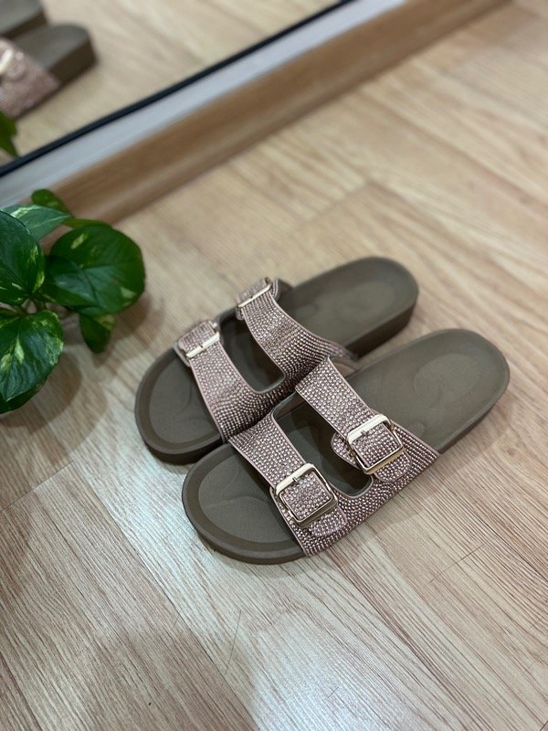 Producto - Sandalias strass rosa gold