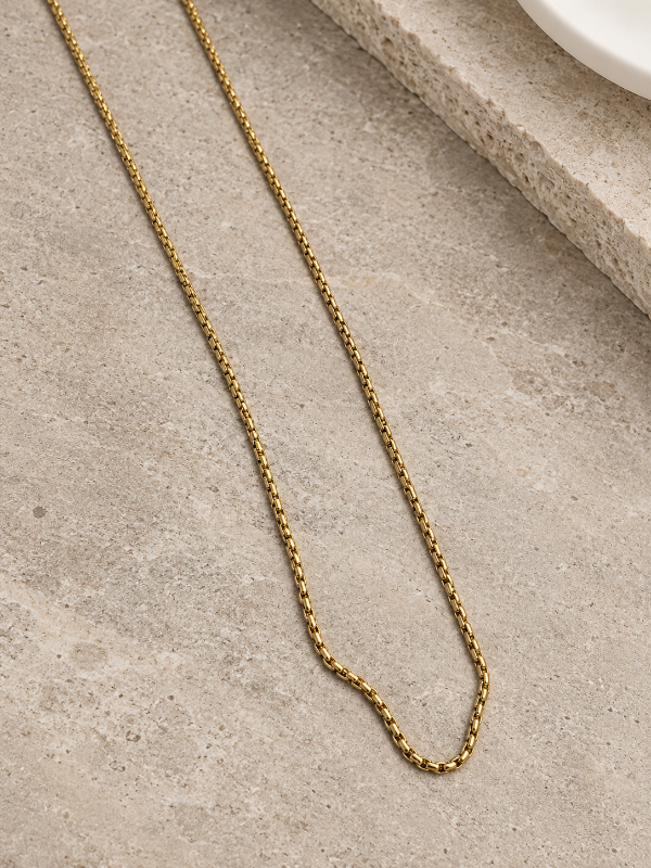 Producto - Collar acero dorado 60cm 005