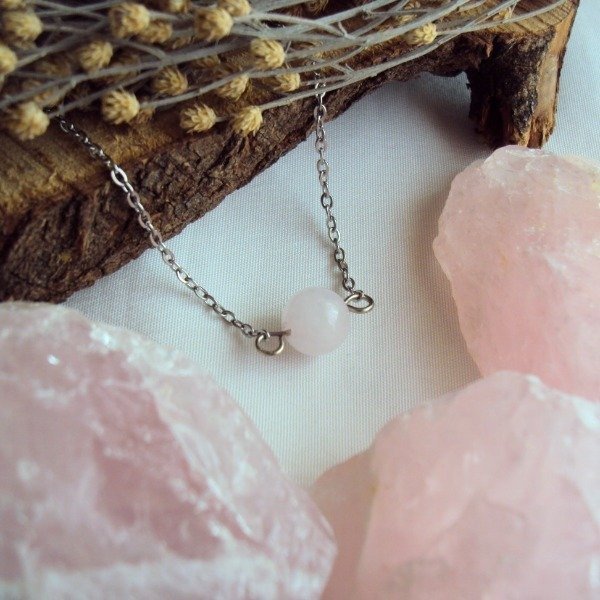 Producto - Collar Astro con Cuarzo Rosa