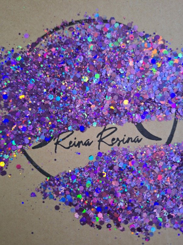 Producto - Glitter cola de sirena violeta holografico