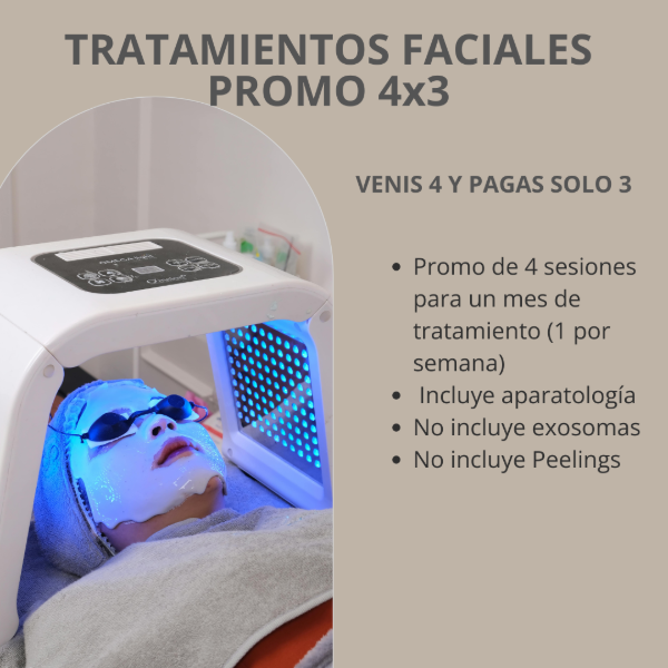 Producto - FACIAL 4x3. PLAN MENSUAL de TRATAMIENTOS FACIALES