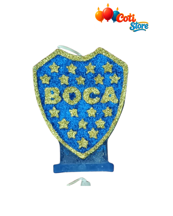 Producto - Vela Escudo con glitter de Boca Juniors