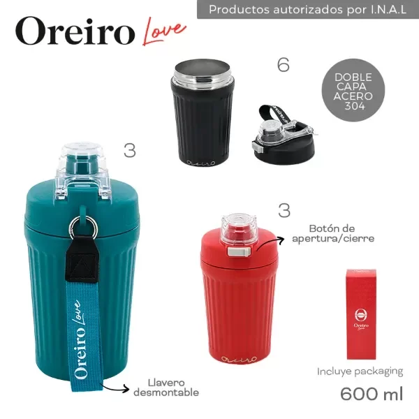 Producto - Vaso Termico 600 Ml - Las Oreiro Love